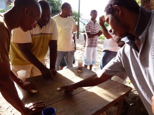 Roatan Honduran Crawfish Rock Village, Dominos - Food Gypsy