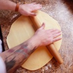 On lightly floured surface, roll dough to about 1/4 inch thick.
