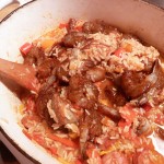Jambalaya, add the rice - then the liquid