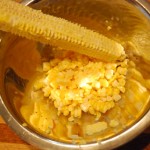 Fresh corn, cut from the cob