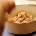 Sear your chicken, add onions