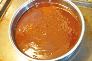 Add custard to prepared springform pan - Food Gypsy