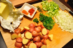 Seafood Chowder base, ingredients - Food Gypsy Seafood Chowder base, ingredients - Food Gypsy