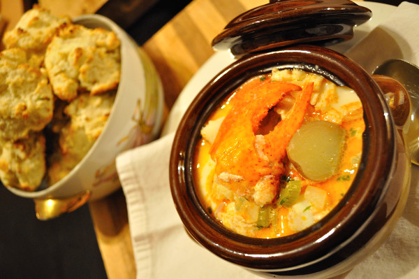 Seafood Chowder & Blue Cheese Biscuits - Food Gypsy Seafood Chowder & Blue Cheese Biscuits - Food Gypsy