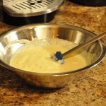 Blinis batter, egg whites added - Food Gypsy