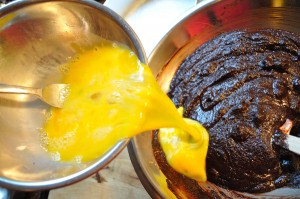 Add eggs to cooled mixture - Food Gypsy