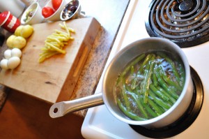 Assembling Salade Nicoise - Food Gypsy