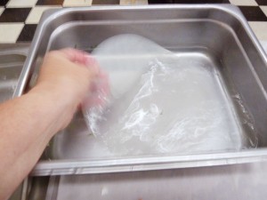 Soak rice wrappers - Food Gypsy