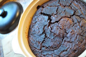 Sauce settles on the bottom as the cake rises - Food Gypsy