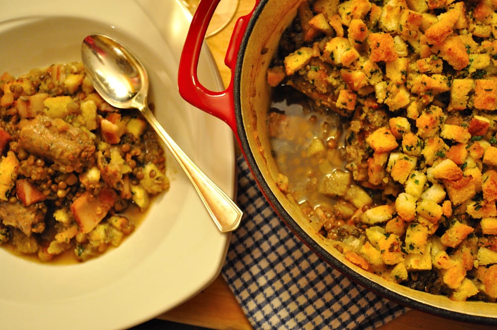 Lentil Sausage & Bacon Casserole - Food Gypsy