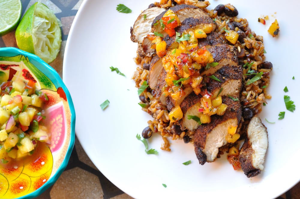Mexican Blackened Chicken with Jalapeno Black Beans & Rice - Food Gypsy