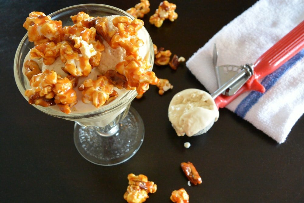 Bourbon Ice Cream and Praline Popcorn - Food Gypsy