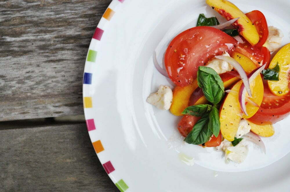 Nectarine & Bocconcini Salad - Food Gypsy