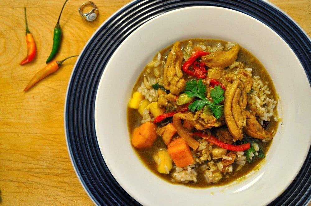 Dark West Indian Curry & Island Fried Rice - Food Gypsy