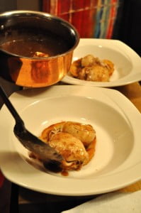 Plating, croutons & eggs first - Food Gypsy