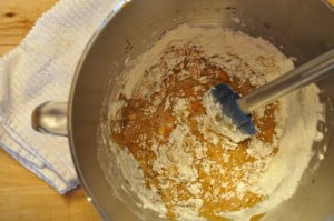 Dulce De Leche Blondies, mixing - FG