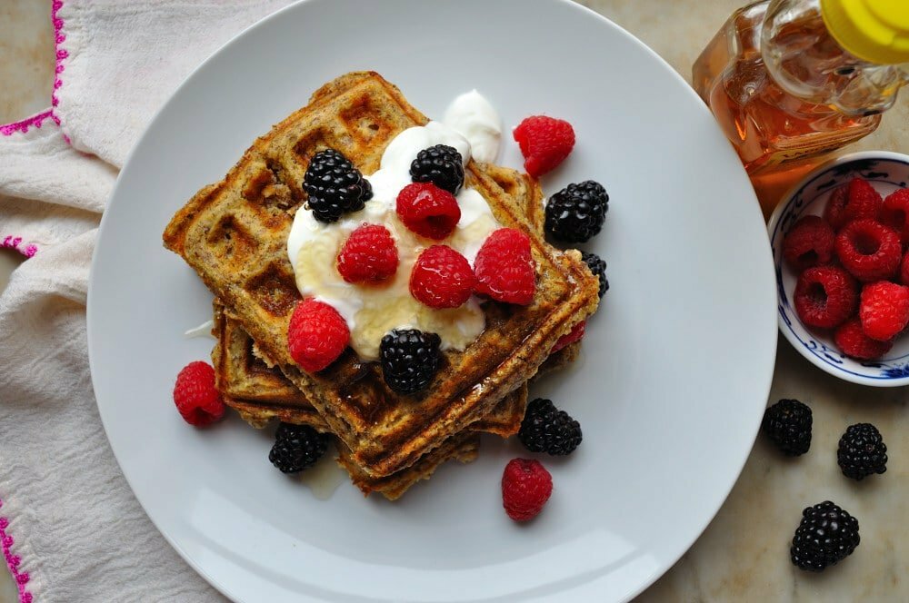 Oatmeal Flax Waffles - Food Gypsy