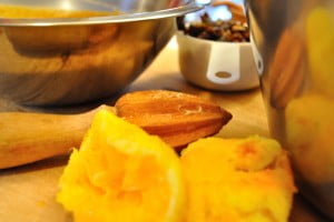 Orange Date Pumpkin Bread, oranges - FG