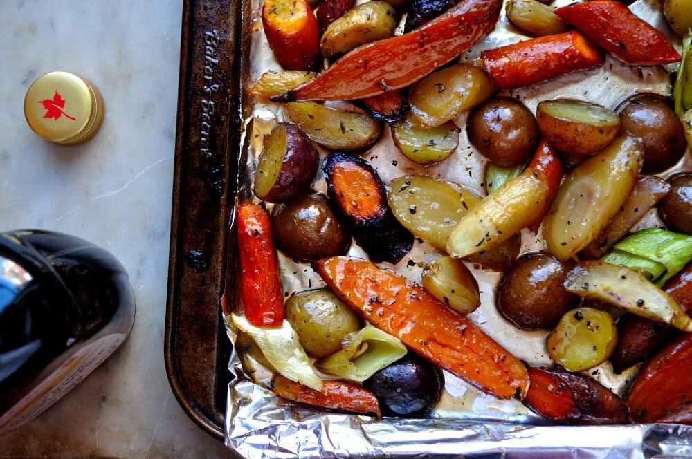 Maple Roasted Root Vegetables - Food Gypsy