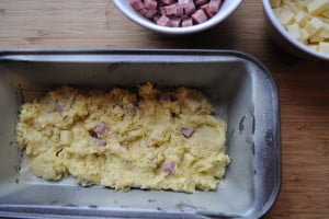 Savoury Ham & Cheese Loaf, layering - FG