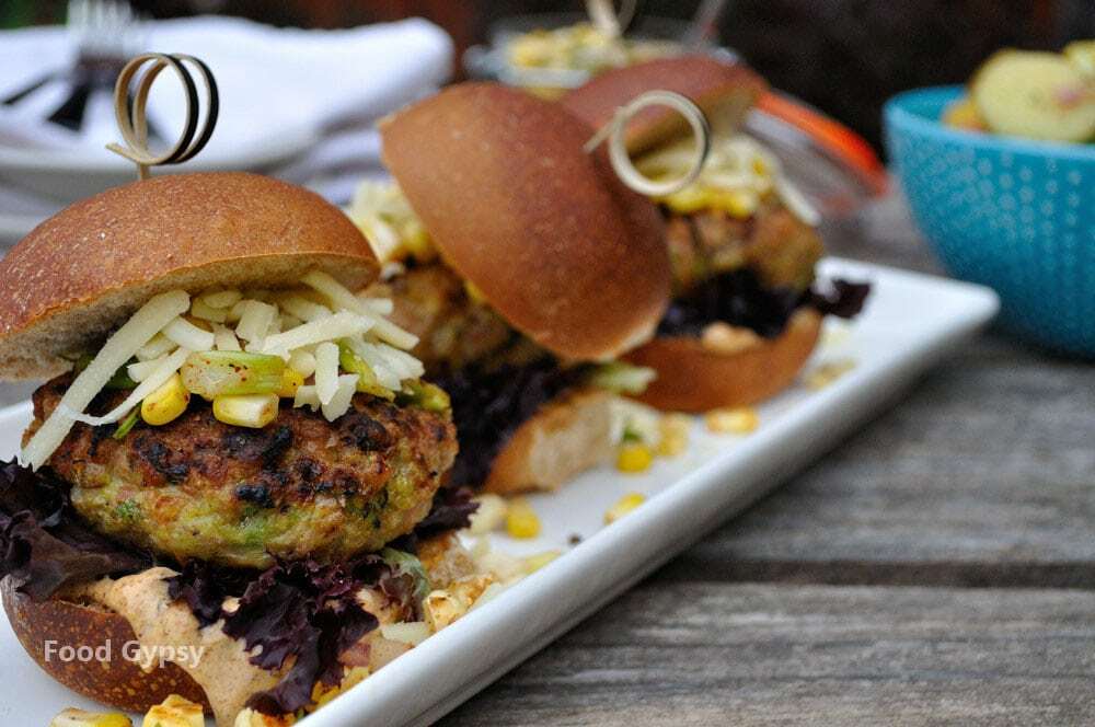 Avocado Chicken Sliders with Corn Salsa - Food Gypsy