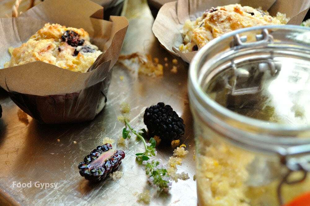Blackberry Goat Cheese Muffins - Food Gypsy