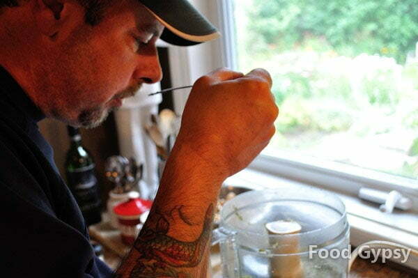 Chef B, testing for spice - FG Chef B, testing for spice - FG