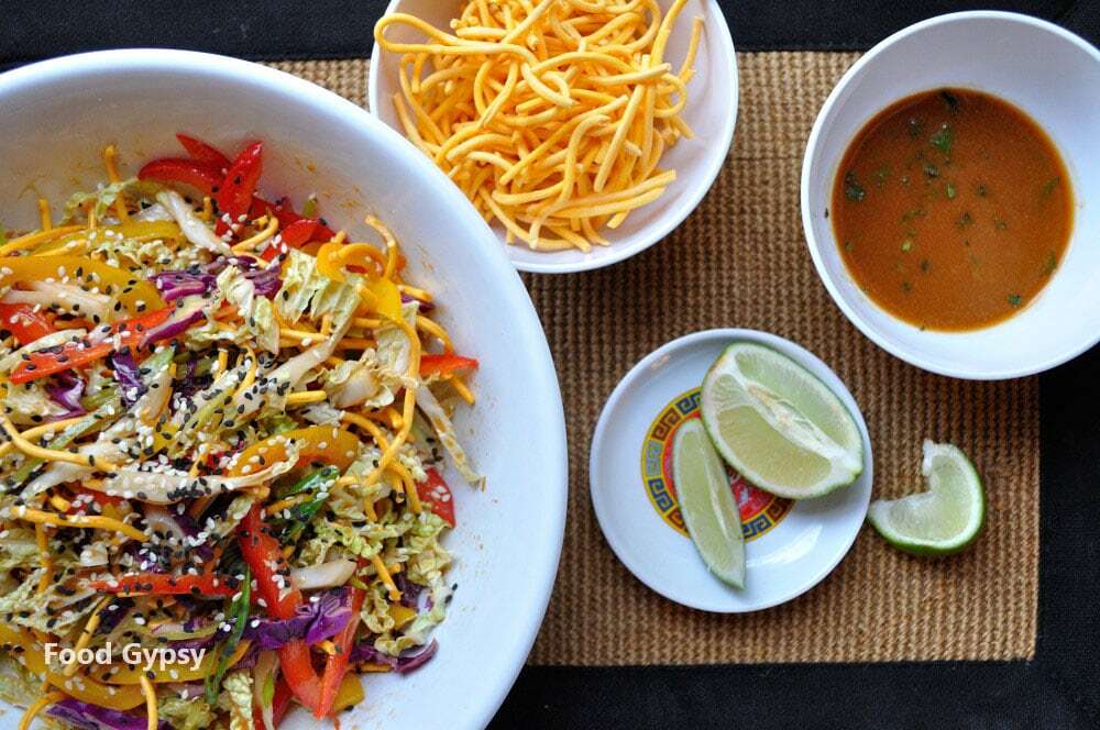 Crispy Asian Noodle Salad, lead - Food Gypsy