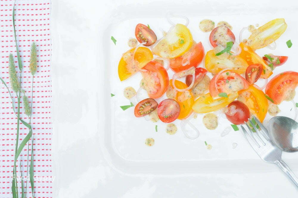 Tomato Salad with Dijon Vinaigrette - Food Gypsy