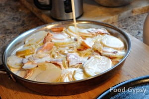 Tartiflette, add cream - FG