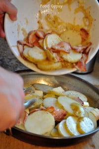 Tartiflette, top with potatoes, bacon & onions - FG
