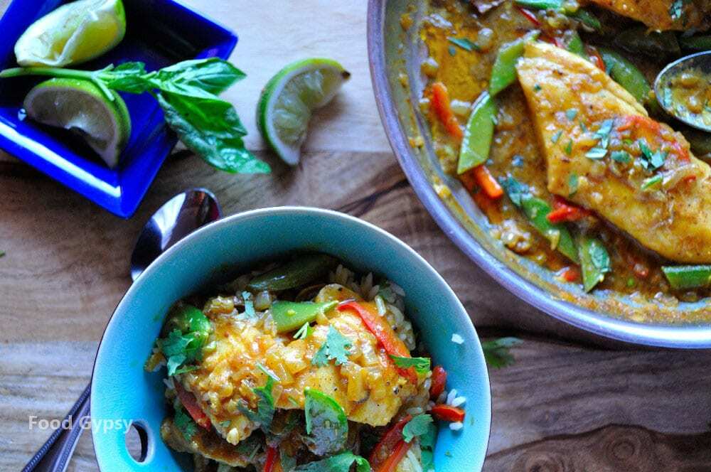 Whitefish in Yellow Curry - Food Gypsy