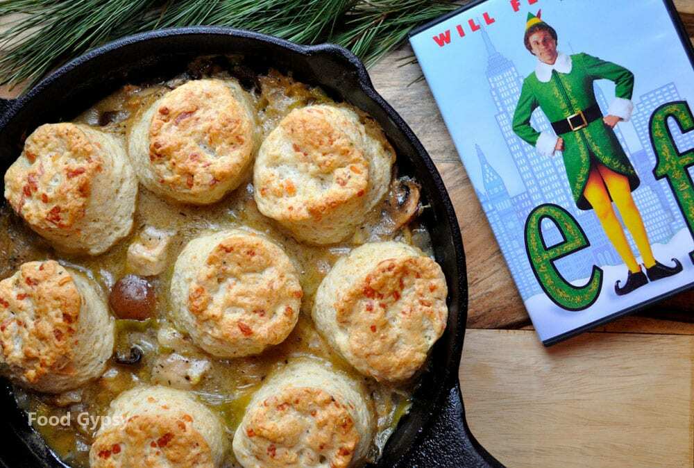Chicken Mushroom Cobbler with Gruyere Herb Biscuits - Food Gypsy