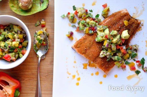 Latin Spiced Salmon Avocado Salsa2FG Latin Spiced Salmon Avocado Salsa2FG