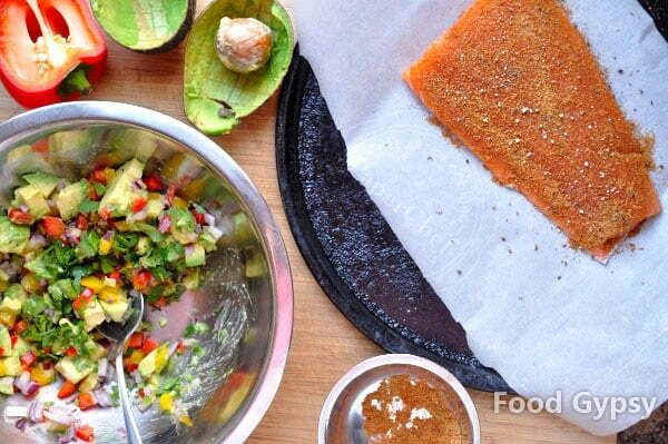 Latin Spiced Salmon Avocado Salsa3, FG Latin Spiced Salmon Avocado Salsa3, FG