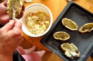 Lobster Stuffed Baked Potatoes, Mix filling - FG