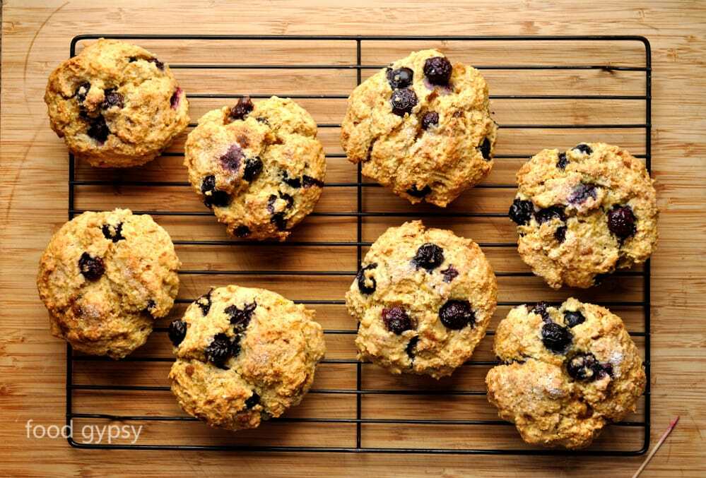 Lemon Blueberry Sourdough Muffins