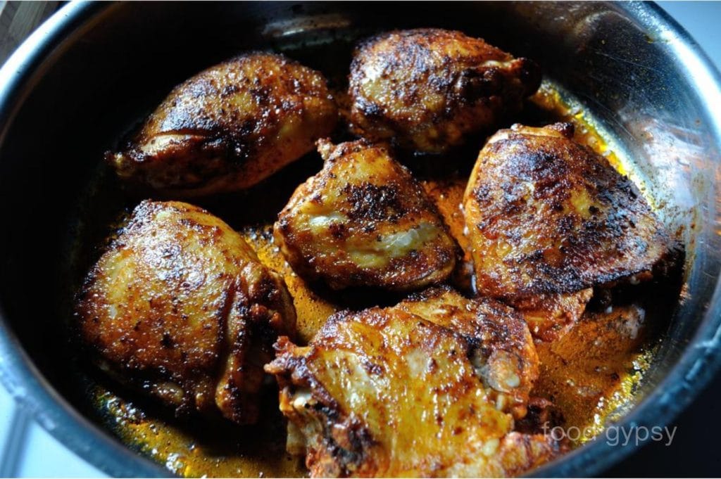 Chicken & Chorizo recipe, get a good sear!