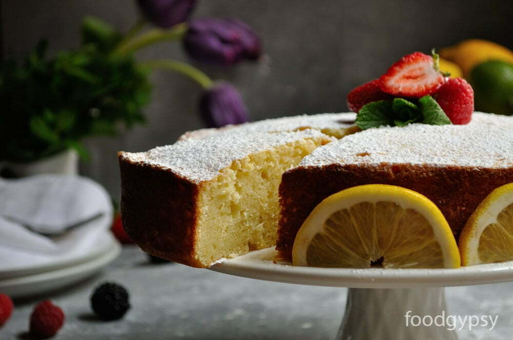 Lemon Ricotta Cake, Slice - Food Gypsy