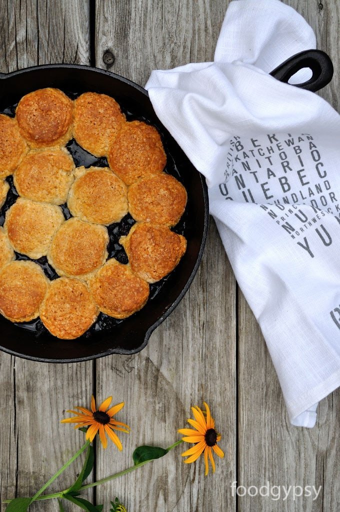 Blueberry Cobbler, cast iron - Food Gypsy