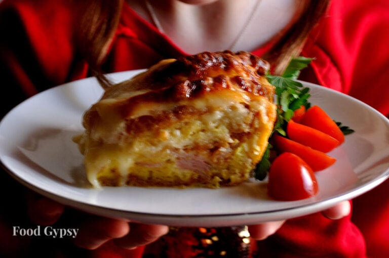 Easy Ham & Cheesy Croissant_Breakfast_Strata, Food Gypsy