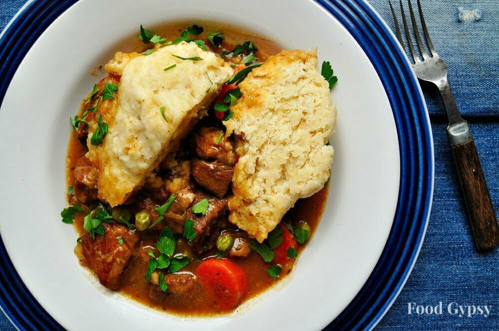 Beef Stew Dumplings Recipe, Food Gypsy