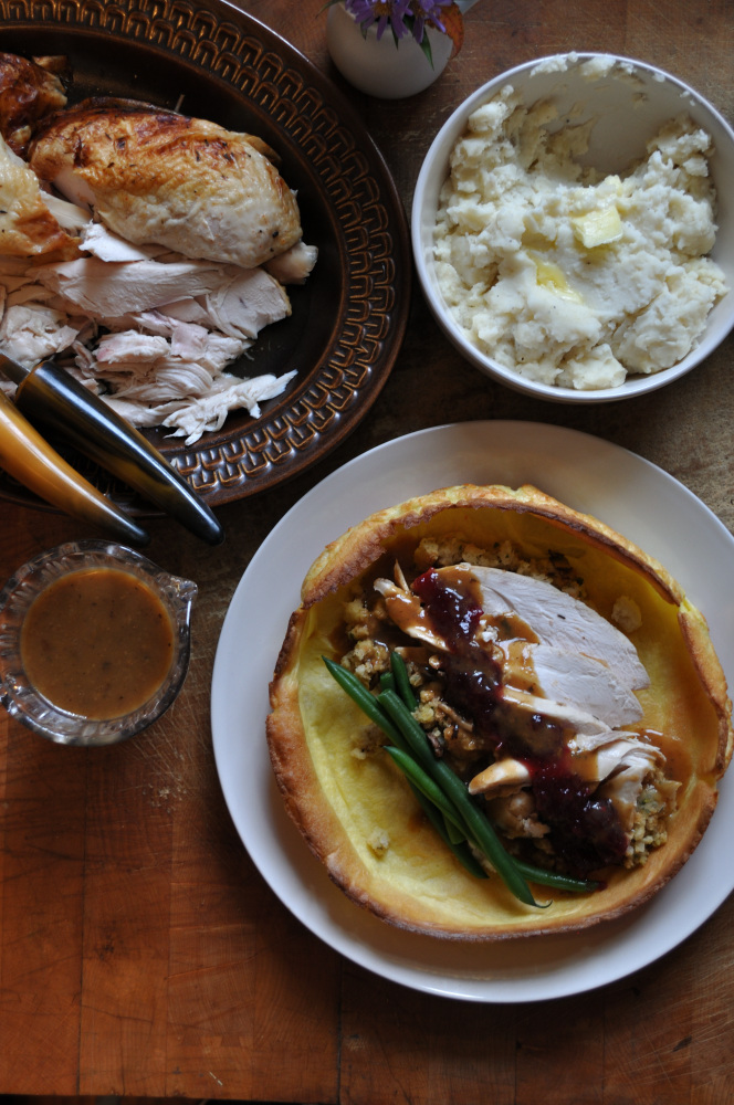 Yorkshire Pudding Bowl with Leftover Turkey, Peace Love & Butter