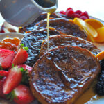 Pumpkin French Toast drizzled with Brown Butter Maple Syrup, Peace Love & Butter