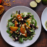 Vegan Roasted Beet Salad with Orange Cashew Vinaigrette