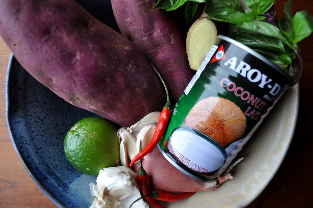 Thai Coconut Sweet Potato Soup Ingredients