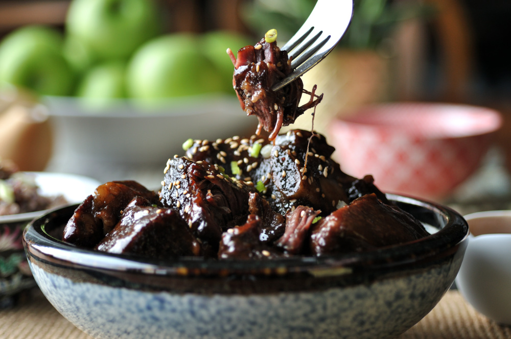 Asian Short Ribs Close Up