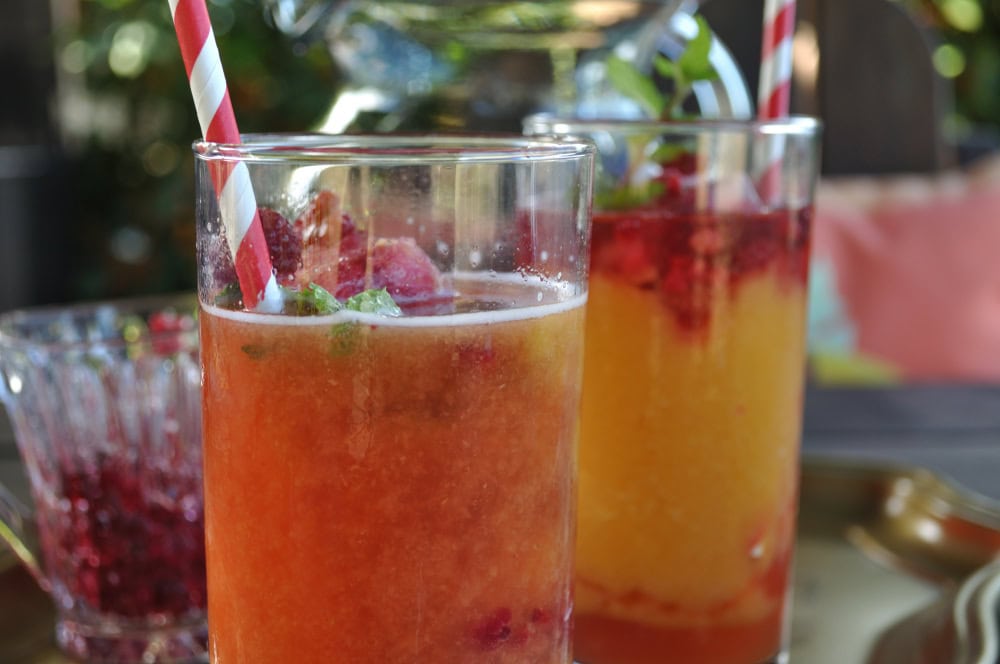Bellini Peach Raspberry Iced Tea Recipe