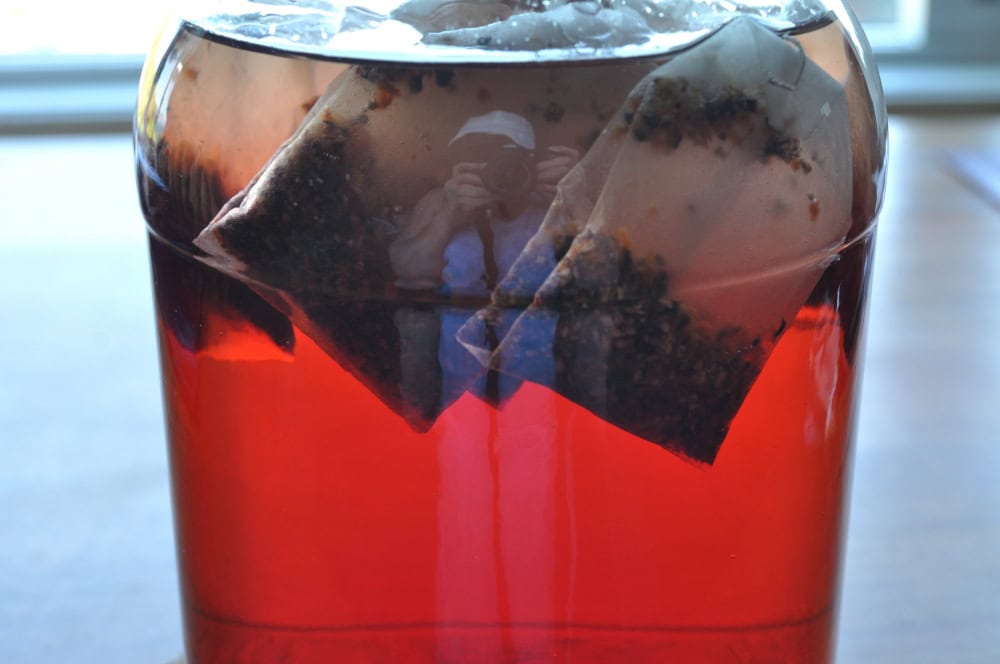 Cold Brewed Peach Tea