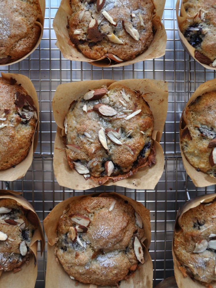 Bakery Style Cherry Almond Muffin Recipe